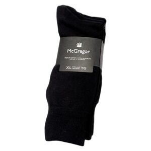 McGregor King Size Socks Black 3 PAIRS Sz‎ 12 14 16 High Quality Cotton BIG Men